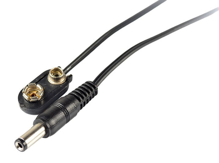 Kabel do efektów gitarowych ze złączam na baterię 9V
