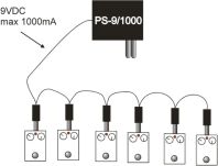 YANKEE PS-9/1000 ZASILACZ 9V 1000mA do efektów gitarowych - 6