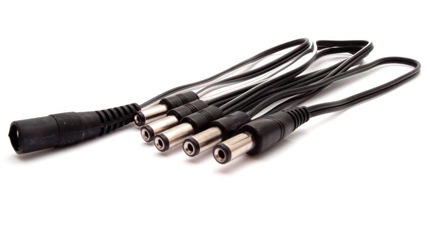 Przewód zasilający do 5 efektów gitarowych - 2,1 x 5,5mm